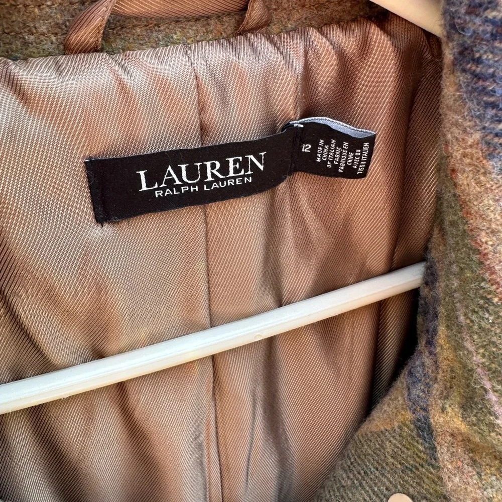 Ralph Lauren Brown and Green Duffle Coat with Classic Design - Picture 5 of 9